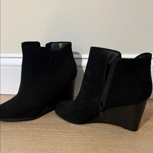 Black Wedge Ankle Boots